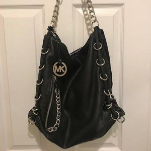 Michael Kors Handbag - Black Leather Slouchy Hobo